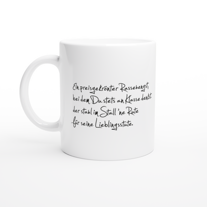 Der galante Rassehengst – Die Tasse für edle Genießer