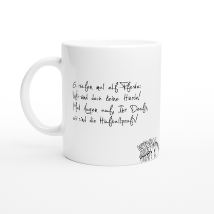 Die Hufballprofis – Die Tasse für Fußball- und Pferdefans