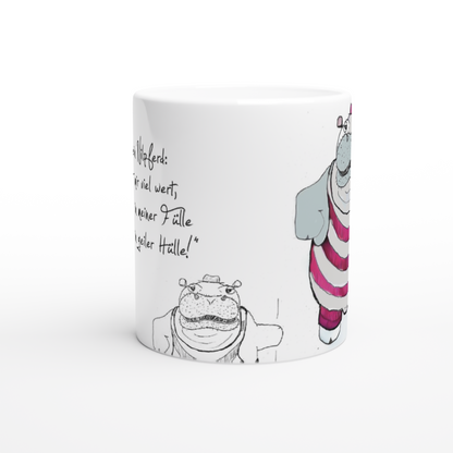 Das stilbewusste Nilpferd – Die Tasse für selbstbewusste Genießer