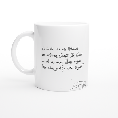 Der stilbewusste Hütehund – Die Tasse für Modebewusste und Hundefans