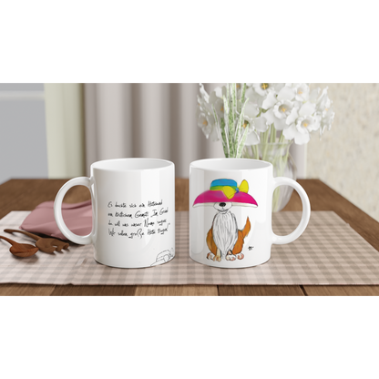 Der stilbewusste Hütehund – Die Tasse für Modebewusste und Hundefans