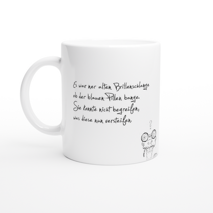 Die skeptische Brillenschlange – Die Tasse für humorvolle Genießer